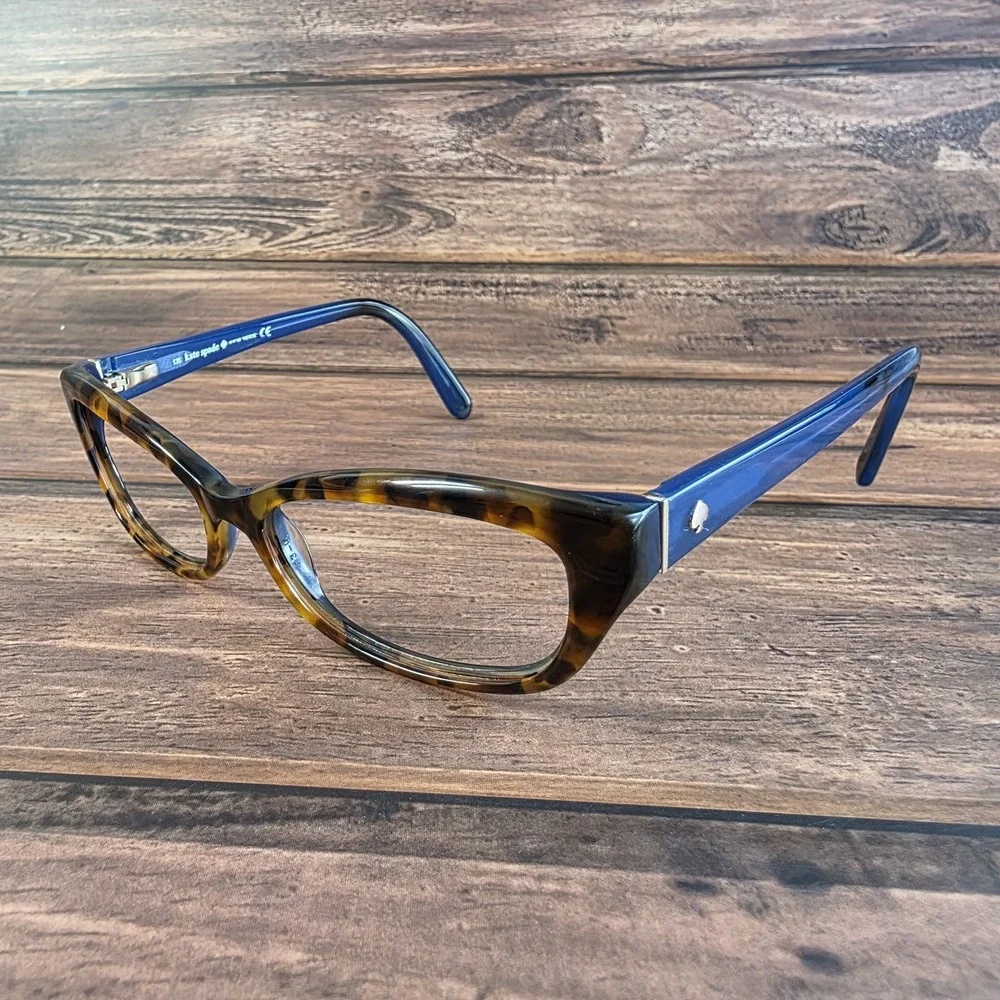Kate‎ Spade Catalina Eyeglasses Womens Blue Tortoise Cat Eye Glasses Frame 135mm